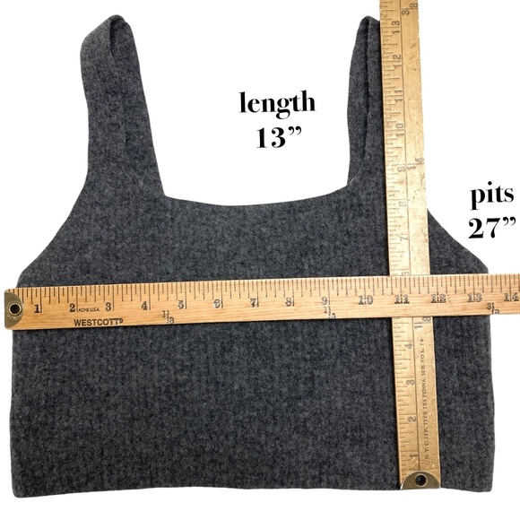 Everlane S vest top tank cropped gray wool blend sleeveless pullover - Picture 6 of 8